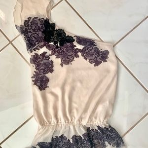 GUESS by Marciano Sheer One Shoulder Sheer Top/Med